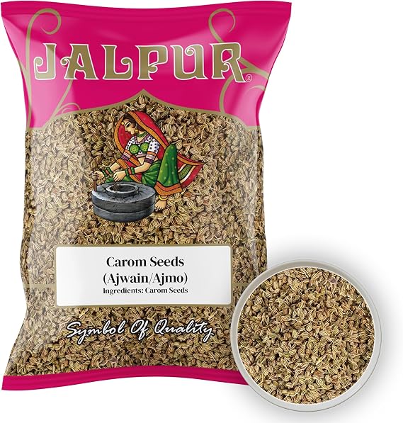 JALPUR MILLERS Premium Carom Seeds (Ajwain/Ajmo) –100% Natural, Whole Spices for Indian Cooking,Digestive Aid, and Herbal Remedies –Vegan-Friendly, Non-GMO, Aromatic Flavor,Traditional Medicine-200g