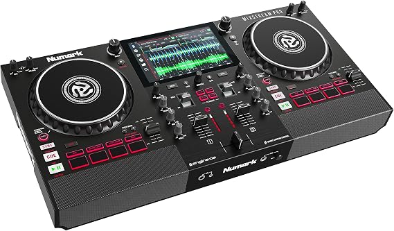 Numark Mixstream Pro Standalone System with Speakers, 7 Touch Screen, WiFi Streaming, 2 Channels & FX
