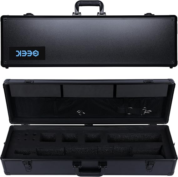 GEEK Professional Hard Case for Yamaha Digital Saxophone YDS-150 Suitcase Digital Wind Instrument Handled Case Full Protection Big Volume Packing YDS150 Body Batteries Accessories (YDS-150&Black)