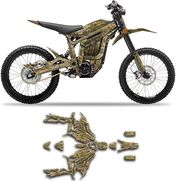 Decal Kit for Talaria Dirt Bike Sting R （with Front Plate, Talaria Fork）, Camouflage Brown, TLSTR4023N021-KOR