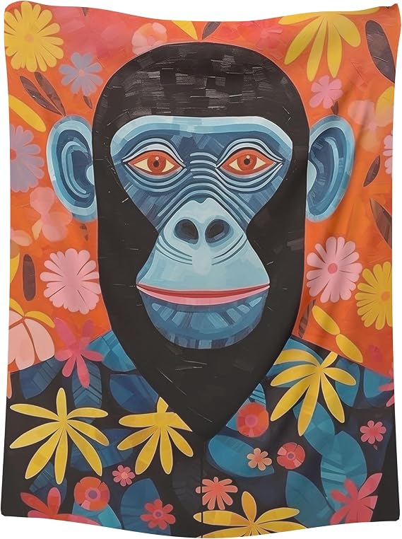 Bonobo Monkey Blanket Gifts Mens Blanket Twin Size Blanket 60" x 80"
