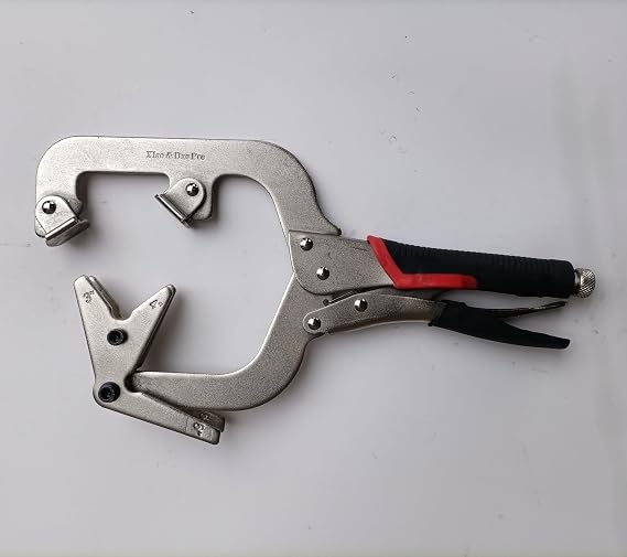 Locking Clamp with Swivel V-Typed Pads, 14"