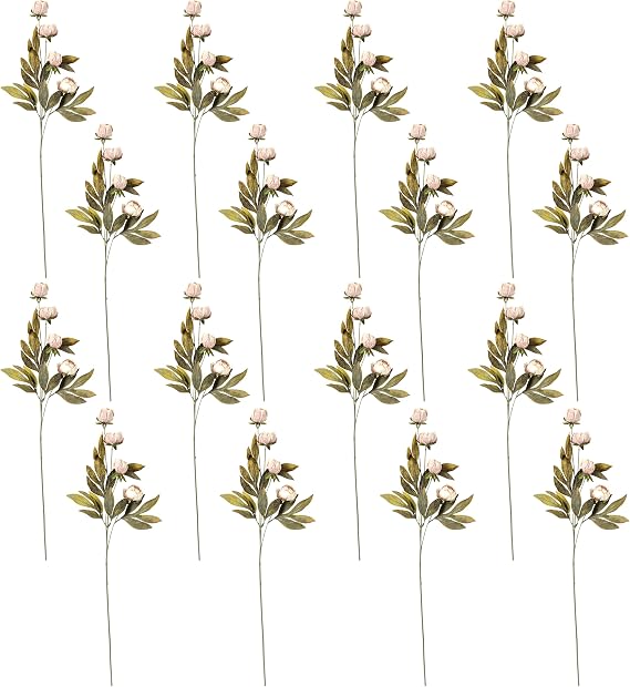 Ashland Tan Peony Stem, 16 Pack