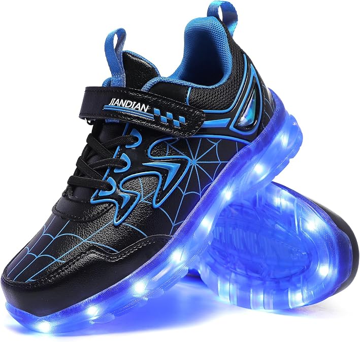 YUNICUS Kids Light Up Shoes for Boy Girl Toddler Sneakers Rechargeable Gift