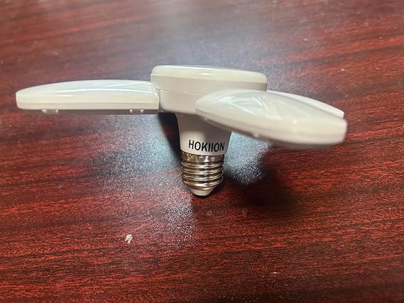 HOKIION LED Lighting Fixtures, 6500K Daylights White Led Ceiling Lights, Deformable Led Lamp for Home, Warehouse