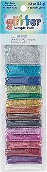Sulyn Sparkling Glitter Sample Pack, Non-Toxic Variety Pack, 16 Assorted Classic Colors, 1.12 ounces, SUL6651