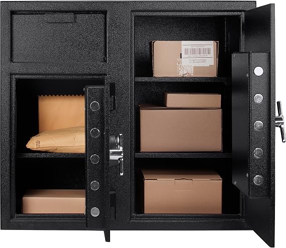 Barska New Large Double Door Vault Safe Keypad Lock Cabinet with Depository Drop Slot