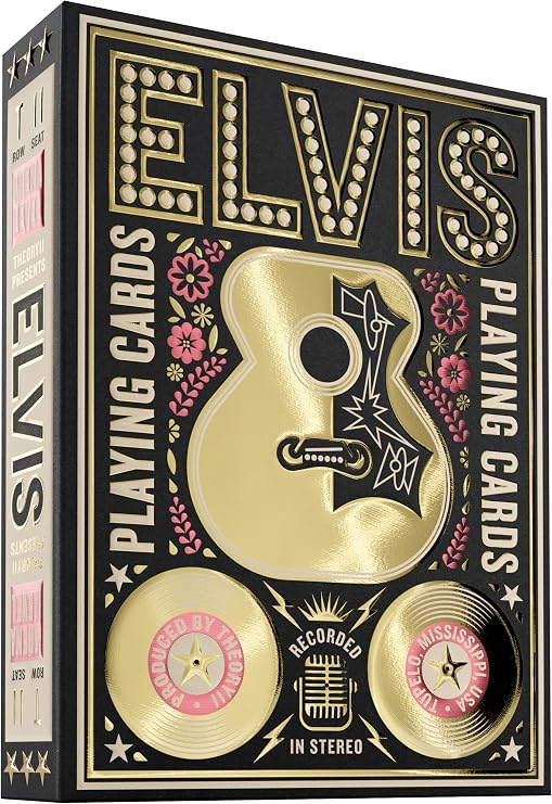 theory11 Elvis Playing Cards, Gold/Pink