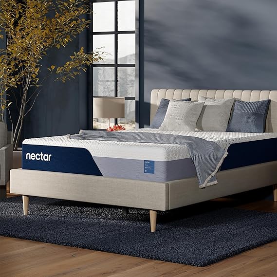 Nectar 12 Memory Foam Mattress, King- Medium Firm, 1-Year Trial