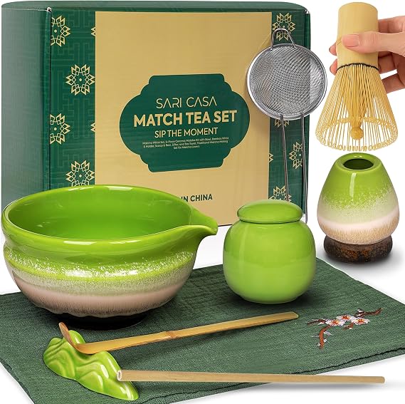 Matcha Whisk Set, 10-Pcs Matcha Kit with Bowl and Bamboo Whisk