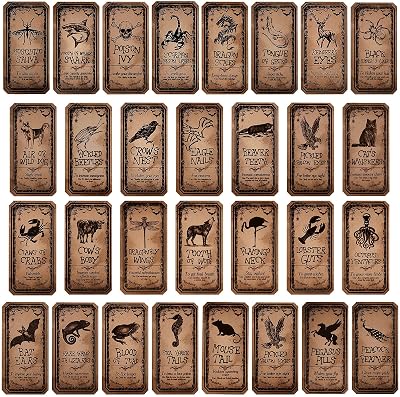Zonon 120 Pieces Halloween Poison Stickers Apothecary Stickers Potions Dark Aesthetic Bottlelabels Laminated Ready to Use for Party Decoration Journals DIY Crafts