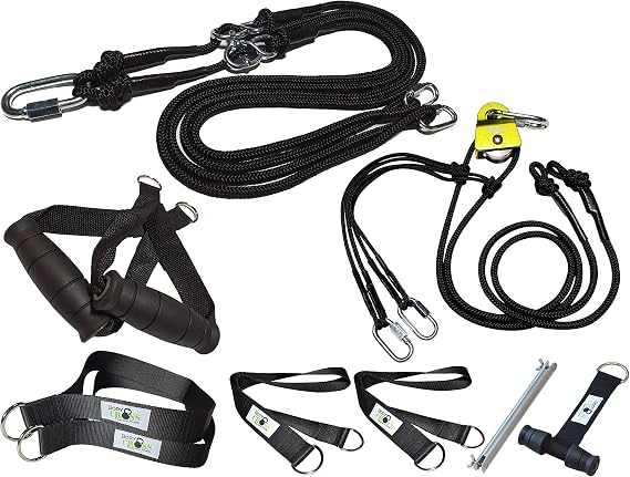 Premium suspension trainer complete set – Made in Germany, certified, 2 trainers with pulley, door anchor, home & outdoor use,