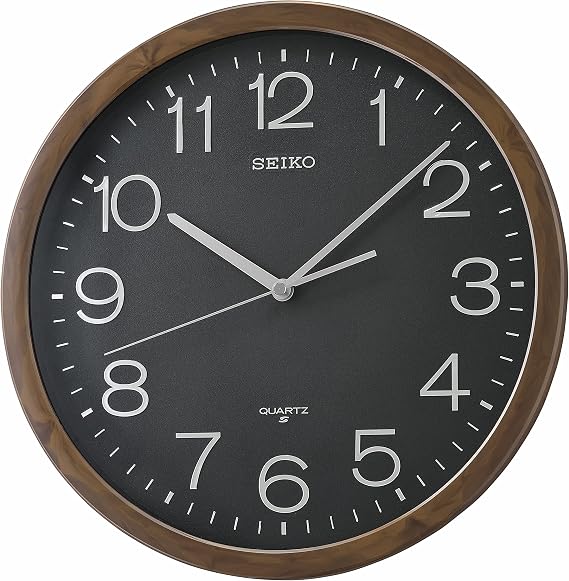 SEIKO Shigato Wall Clock, Black