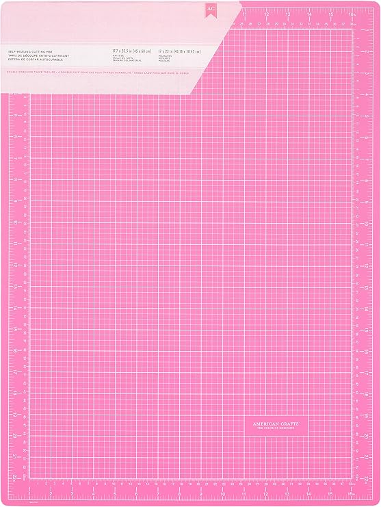 Pink Double-Sided Self-Healing Cutting Mat-18"X24"