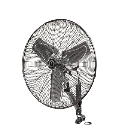 TPI Corporation CACU24WO 24" High Velocity Oscillating Pedestal Mount Fan for Garage, Commercial, Industrial 3 Speed 120 Volt Motor, 9' Cordset
