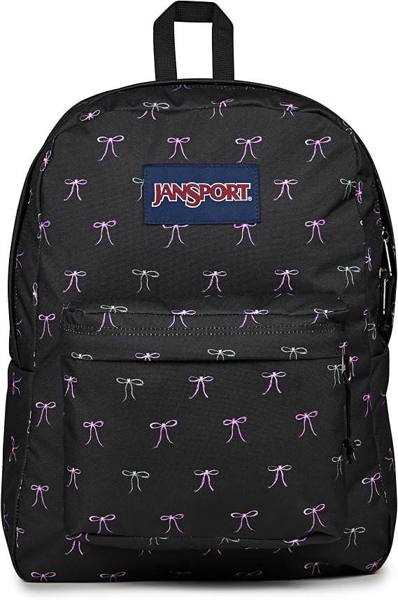 JanSport SuperBreak One Backpack - Durable, Lightweight Bookbag with 1 Main Compartment, Front Utility Pocket with Built-in Organizer - Premium Backpack, Bad Bows