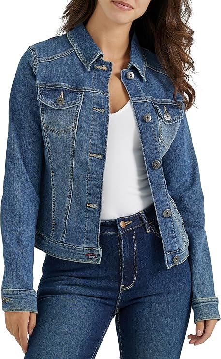 Wrangler Authentics Women's Stretch Denim Jacket Denim Jacket