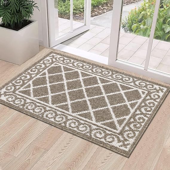 HEBE Door Mat Indoor Entrance 20"x32", Non Slip Welcome Mat for Front Door
