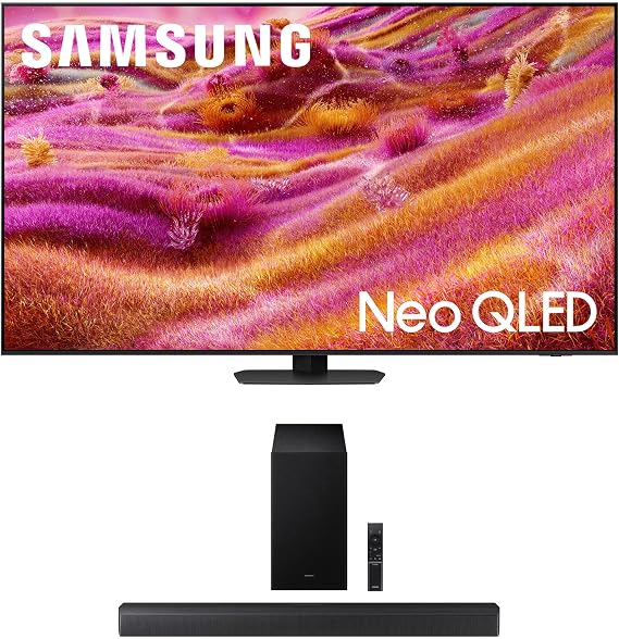 Samsung QN75QN90FAFXZA 75 Inch Neo QLED 4K QN90F Vision AI Smart TV with a HW-B630F B-Series Soundbar 3.1 Ch and Subwoofer with Dolby Audio (2025)