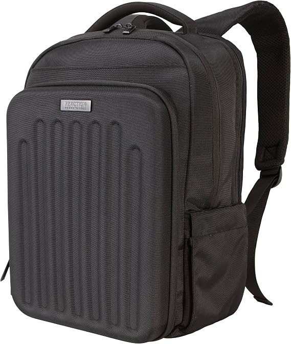 Kenneth Cole REACTION The Venturer 17" Polyester Tech Travel Backpack for Work, Black