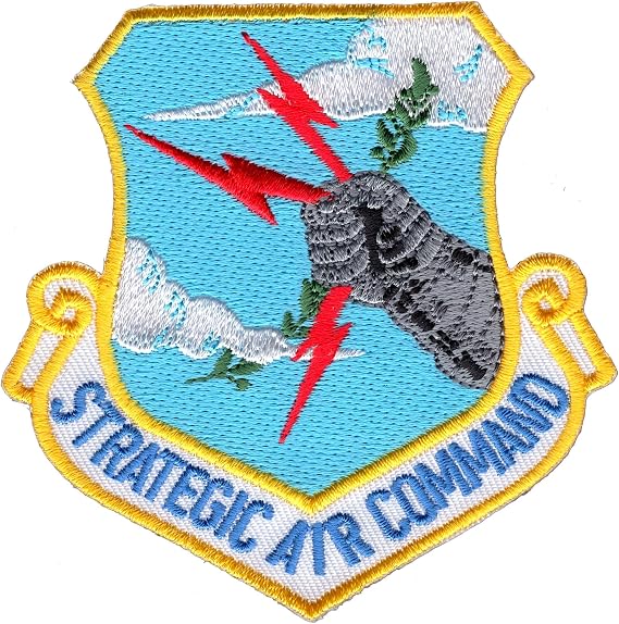 Popular Patch SAC Strategic Air Command Patch - Multicolored Shield Design, 3" x 3" - Iron-On Applique for Military Enthusiasts, Cold War Era Air Force Operations & Strategic Deterrence Tribute