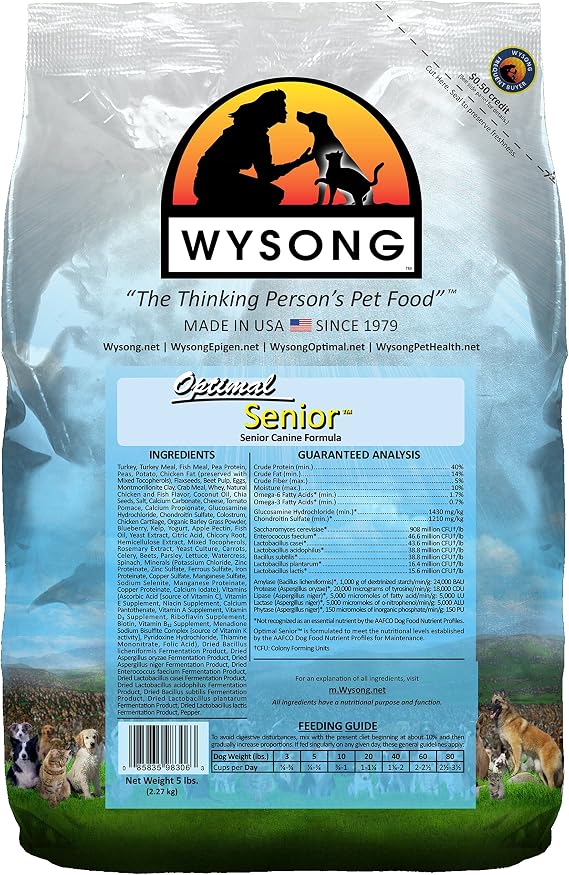 Wysong Optimal Senior - Senior Canine Formula Dog Food- 5 Pound Bag