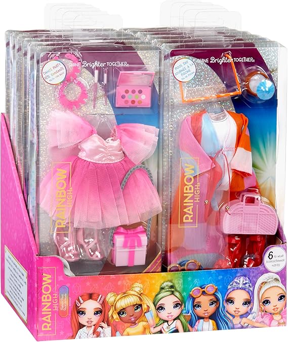Rainbow High Fashion Pack - Random Assortment, Includes Full Costume, Shoes, Jewelry, 1 Play Accessory, Mix and Match to Create Lots of Fun for Kids Ages 4 and Up