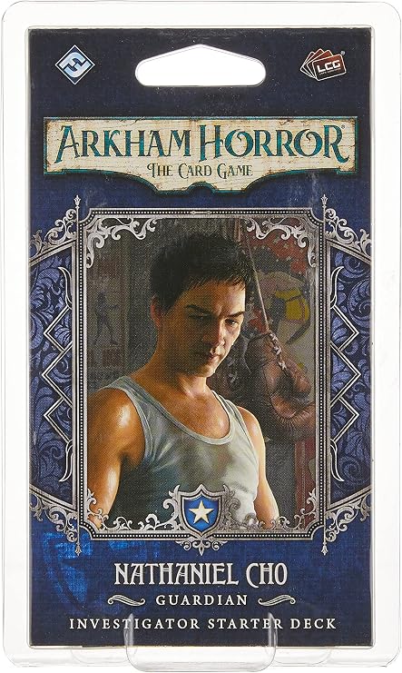 Arkham Horror The Card Game Nathaniel Cho Starter Deck - Unleash The Fury of a New Investigator! Cooperative Living Card Game, Ages 14+, 1-4 Players, 1-2 Hour Playtime, Made by Fantasy Flight Games