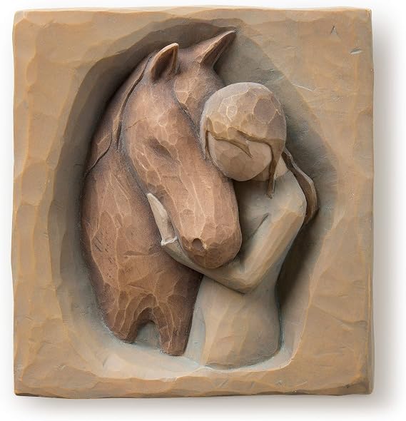 Willow Tree Quiet Strength Plaque, Sculpted Hand-Painted Bas-Relief