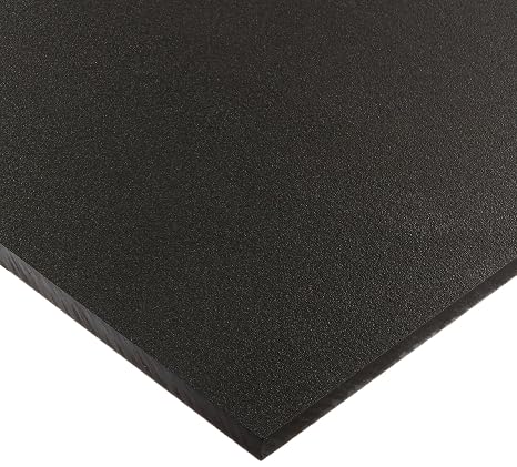 Seaboard High Density Polyethylene Sheet, Matte Finish, 1/2" Thick, 12" Length x 24" Width, Black
