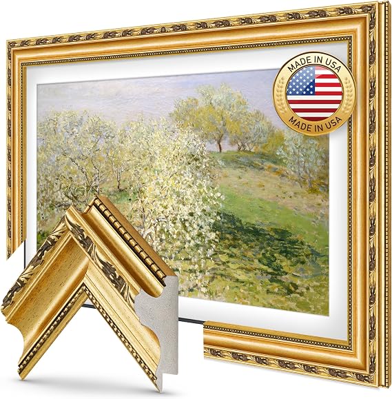 Ornate Gold 65" Deco TV Frame for Samsung The Frame/Pro TVs