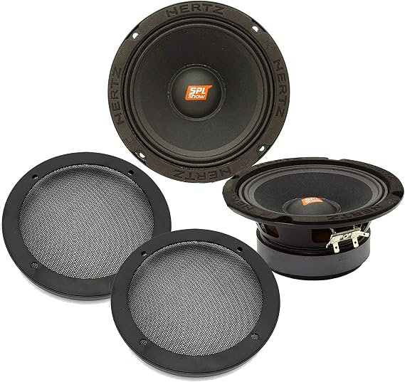HERTZ pkg SV165.1 6.5" SPL Show 400W Component Midrange Speakers and Grills