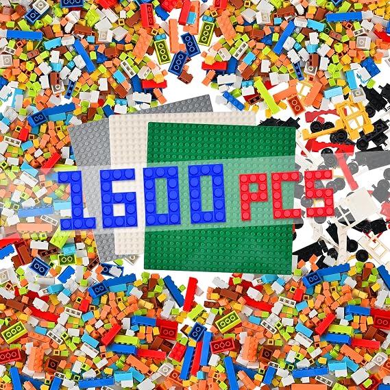 GOLDGE 1600 PCS Building Bricks Set,Classic Bulk Building Blocks