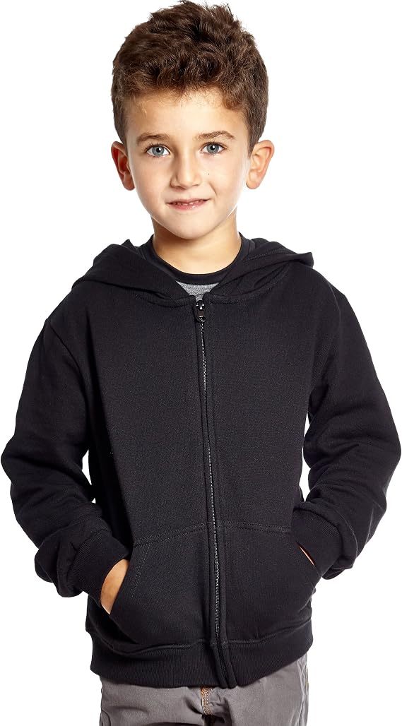 Leveret Kids & Toddler Hoodie Boys Girls 100% Cotton Zip-Up Hoodie Jacket (2-14 Years) Variety of Colors