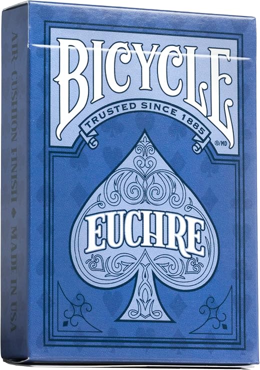 Bicycle Euchre Playing Card Deck 9 Through Ace Double Deck Blue