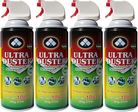 Ultra Duster Canned Air Industrial Strength 10oz 4 Pack Y