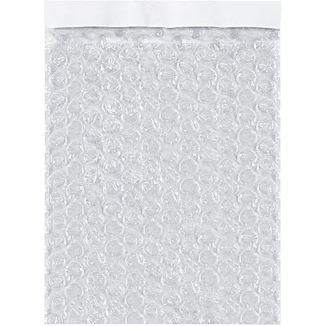 Aviditi BOBHD68 Super Duty Self-Seal Bubble Pouches, 6" x 8" (Pack of 250), Clear