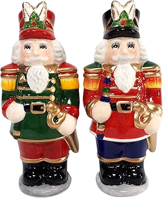 Cosmos 54546 Gifts Ceramic Nutcracker Salt and Pepper Set, 4-12-Inch