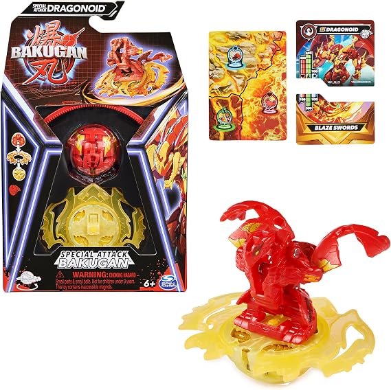 BAKUGAN - Special Attack DRAGONOID - Collectible Action Figure, Customizable and Rotating - with Trading Cards - Random Model - 6066715 - Toys Children 6 Years +