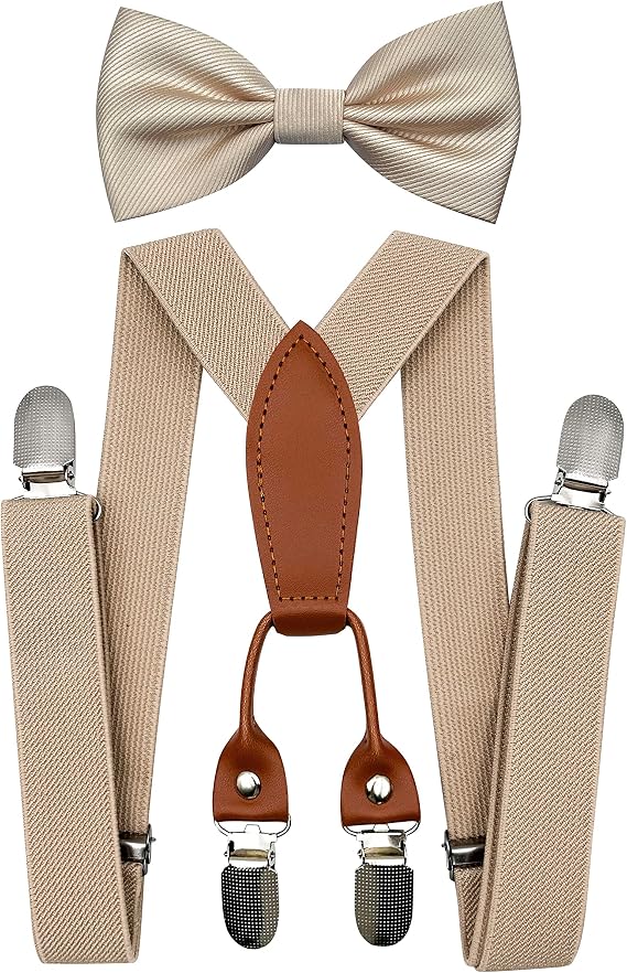 Baby Boy Suspenders and Bow Tie, Kids Bowtie and Suspenders