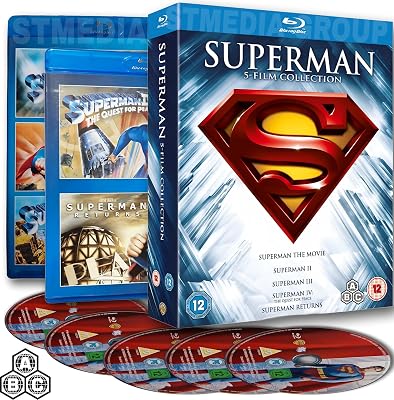 Superman 5-Movie Ultimate Complete Collection Motion Picture Anthology, 1978-2006 [Blu-ray] [Region Free]