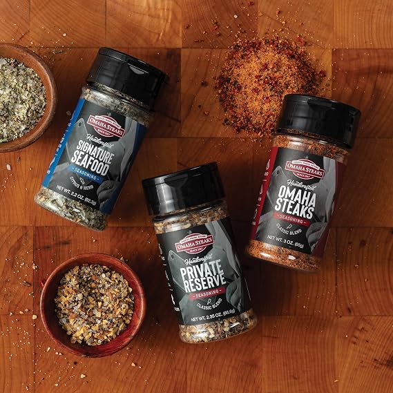 Omaha Steaks Seasoning Flight, 3 Jars