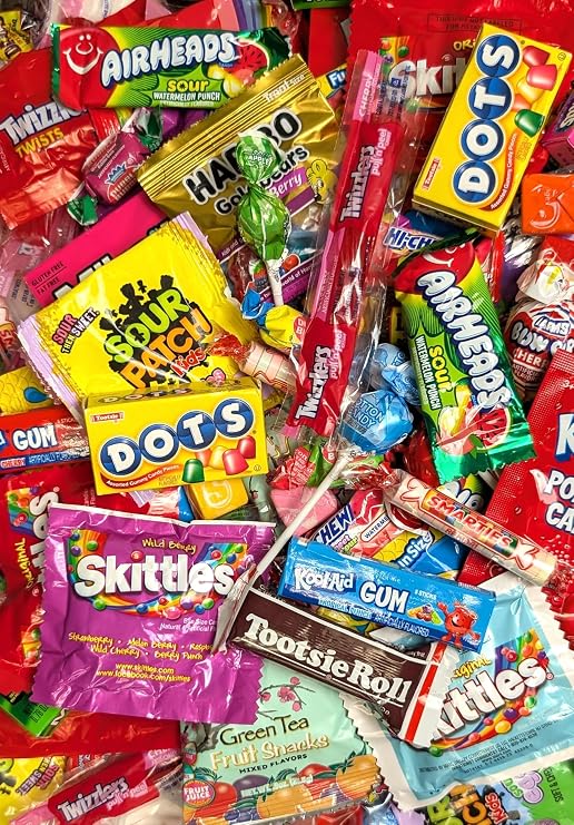 Pinata Candy Mix- Assorted Candy Variety Pack - 4 lb - Individually Wrapped - Pinata Stuffers - Bubble Gum, Fruity Sweets, Chewy Candies - Candies - Bulk Individually Wrapped