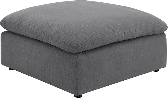 Coaster Hobson Living Room Performance Fabric Ottoman, Charcoal 551457