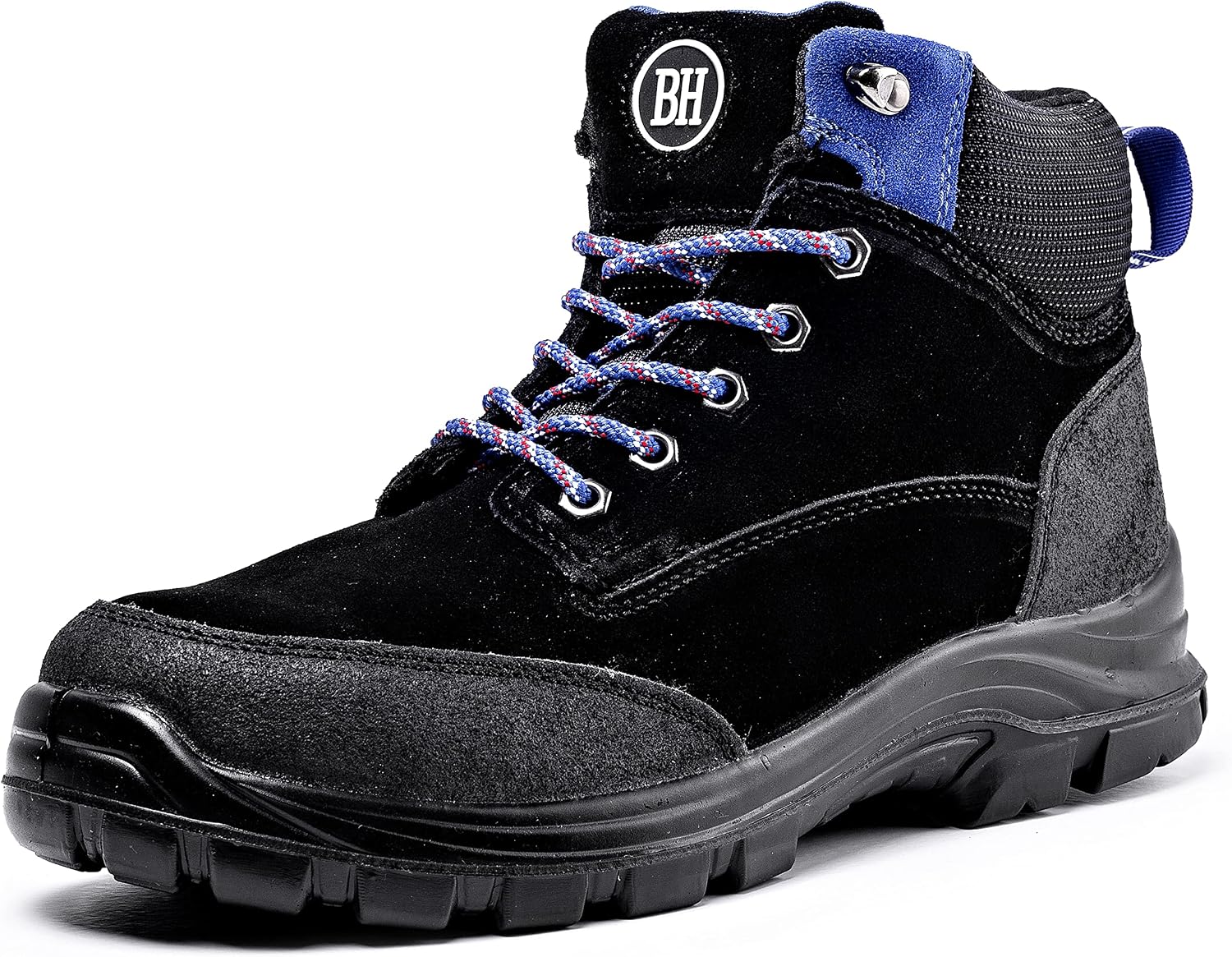 Black Hammer Mens Steel Toe Cap Safety Boots S3 SRC Work Shoes Ankle Suede 7701