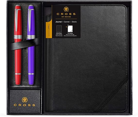 Dotted Journal Gift Set with Two Bailey Light Rollerball Pens