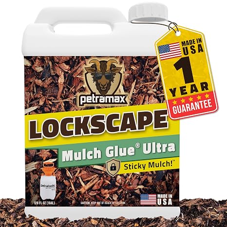 Lockscape Ultra Mulch Glue for Landscaping, 1 Gallon