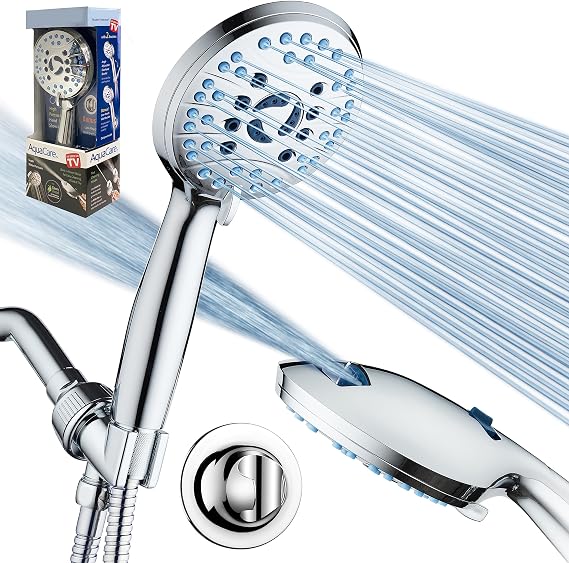 AquaCare 8-mode High Pressure Handheld Shower Head with 2-mode Power Wash