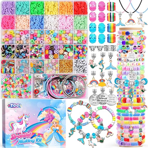 ZOOI Bracelet Making Kit for Girls, Back to School Gifts for Students Kids