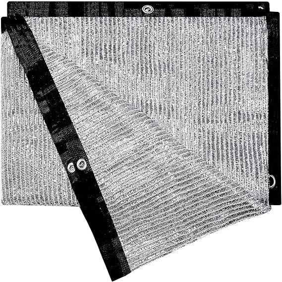 70-85% Aluminet Shade Cloth 4 x 7.3m/13x24ft,Reflective Sun Block Mesh Tarp | Aluminum Sunshade Net with Grommets, Sun Shade for Garden, Patio, Plant, Greenhouse, Pet, Car, Yard, Outdoor, Shelters